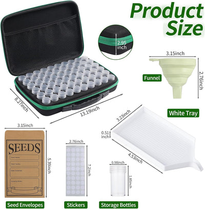 Caja almacenamiento semillas kit organizador resistente
