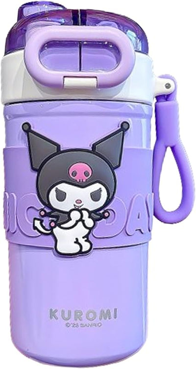 Botella agua aislada acero inox con lazo morado