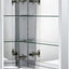 Botiquín aluminio baño puerta espejo doble 15x24" plateado
