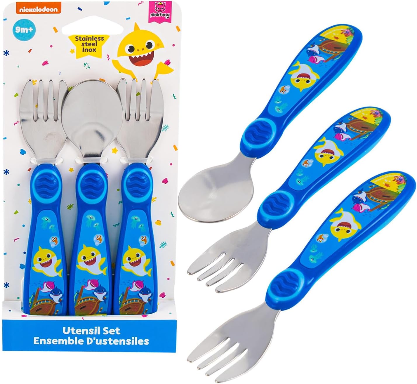Juego 3 Pzas Tenedores y Cucharas para Niños