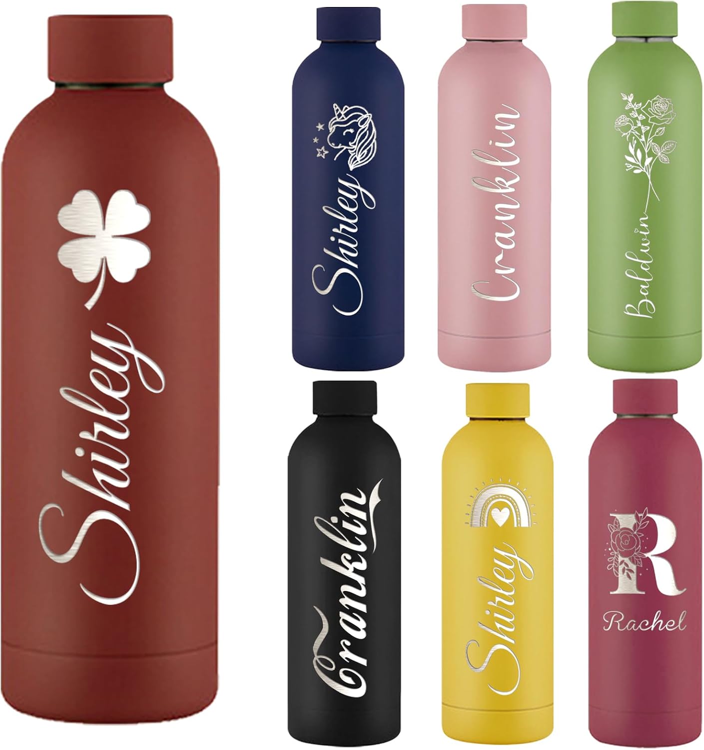 Botella agua acero inox grabada personalizada 16oz