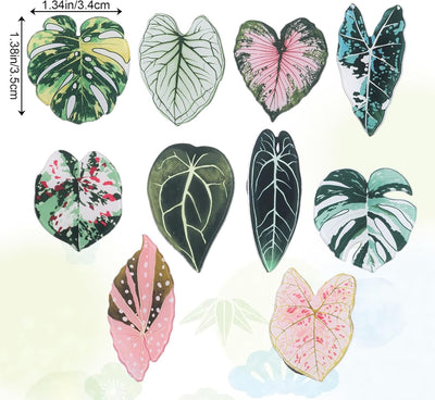 10 imanes decorativos para nevera en forma de hojas
