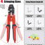Kit herramientas crimpado pesca 400 pzas mangas acero