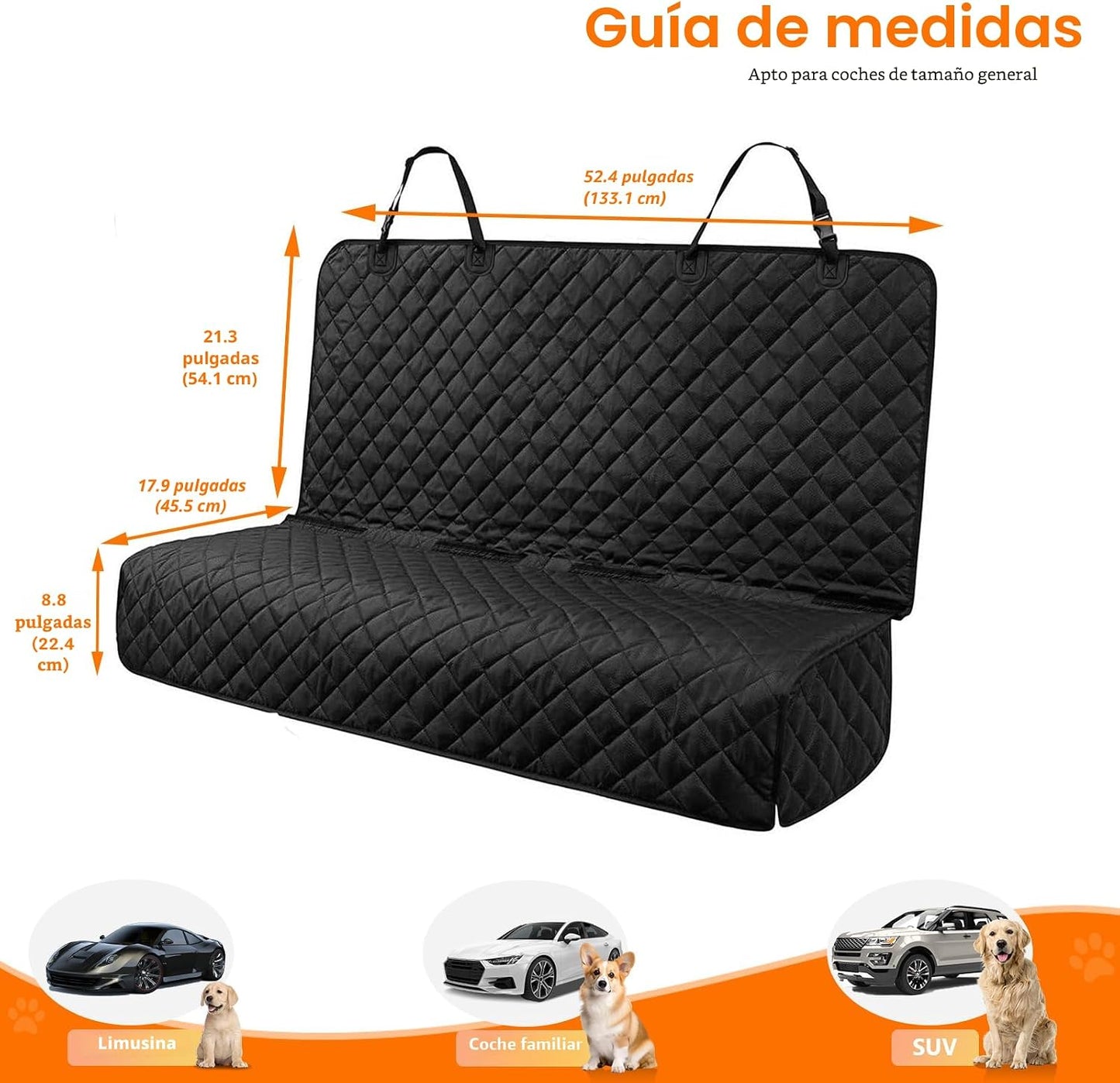 Fundas asiento mascotas impermeables trasero tela Oxford