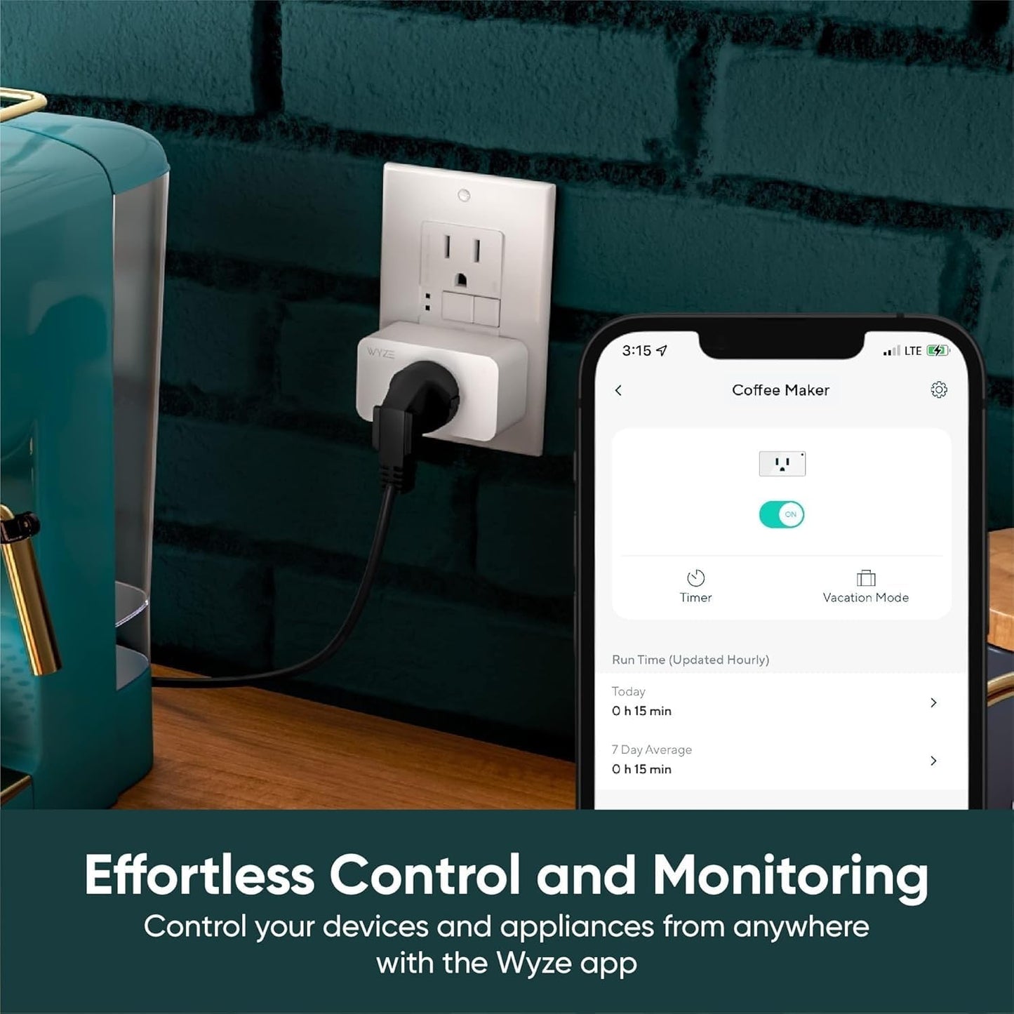 Enchufe inteligente Wi-Fi Alexa Google 15A
