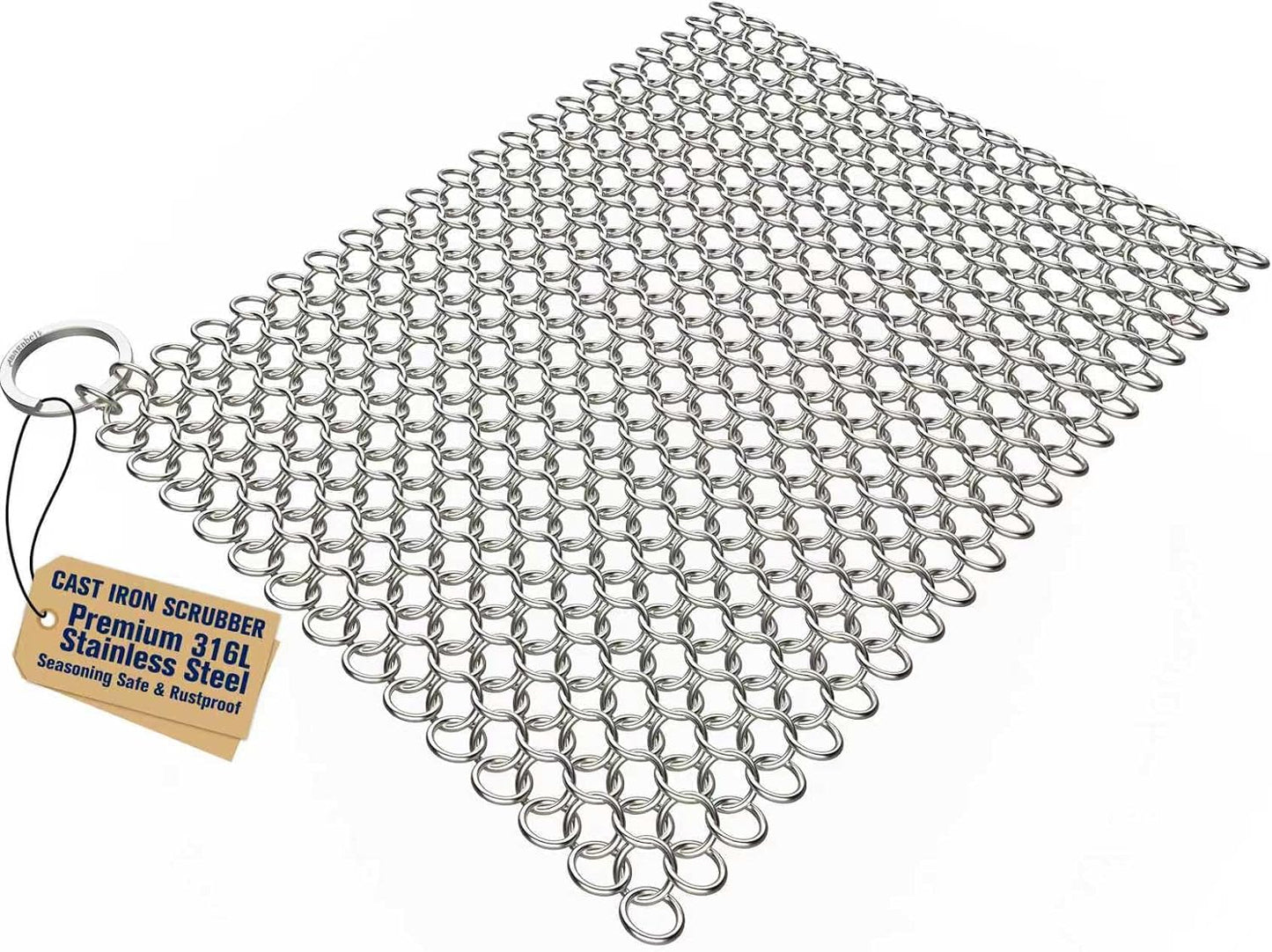 Limpiador sartén hierro fundido acero inox 8x8pulg