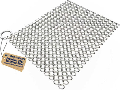Limpiador sartén hierro fundido acero inox 8x8pulg