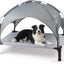 Cama elevada perro con toldo portátil 42pulg