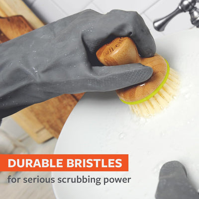 Cepillo platos bambú ergonómico sin formaldehído
