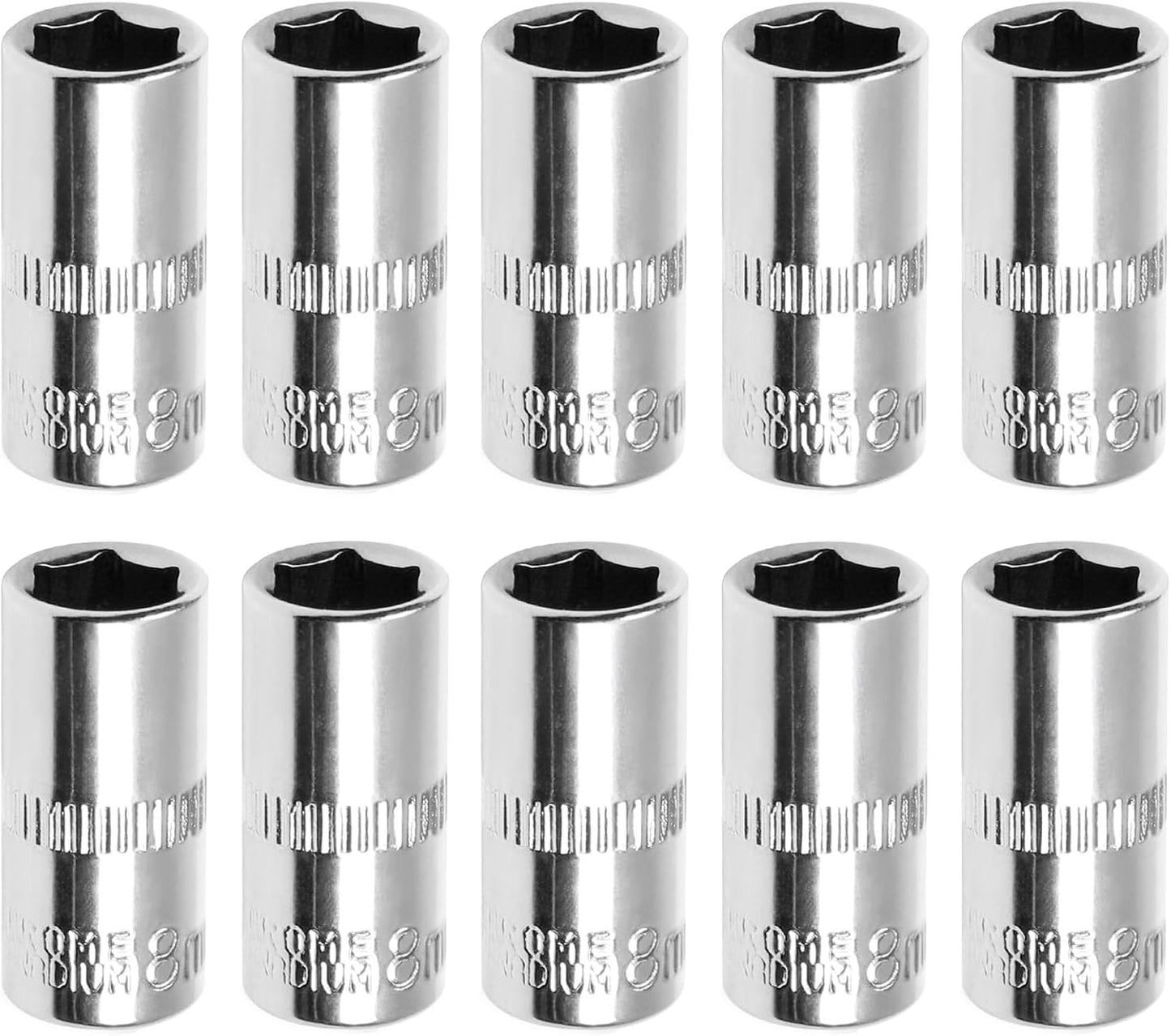 Set 10 Pzas Zócalos 6 Puntos 0.315" Cr-V