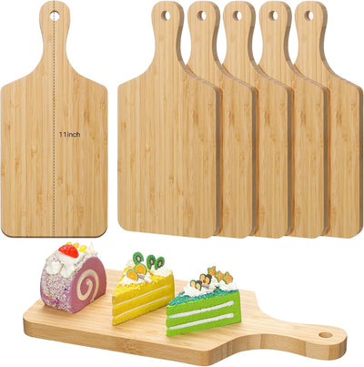6 Pzas Tabla Cortar Madera Bambú 27.9x