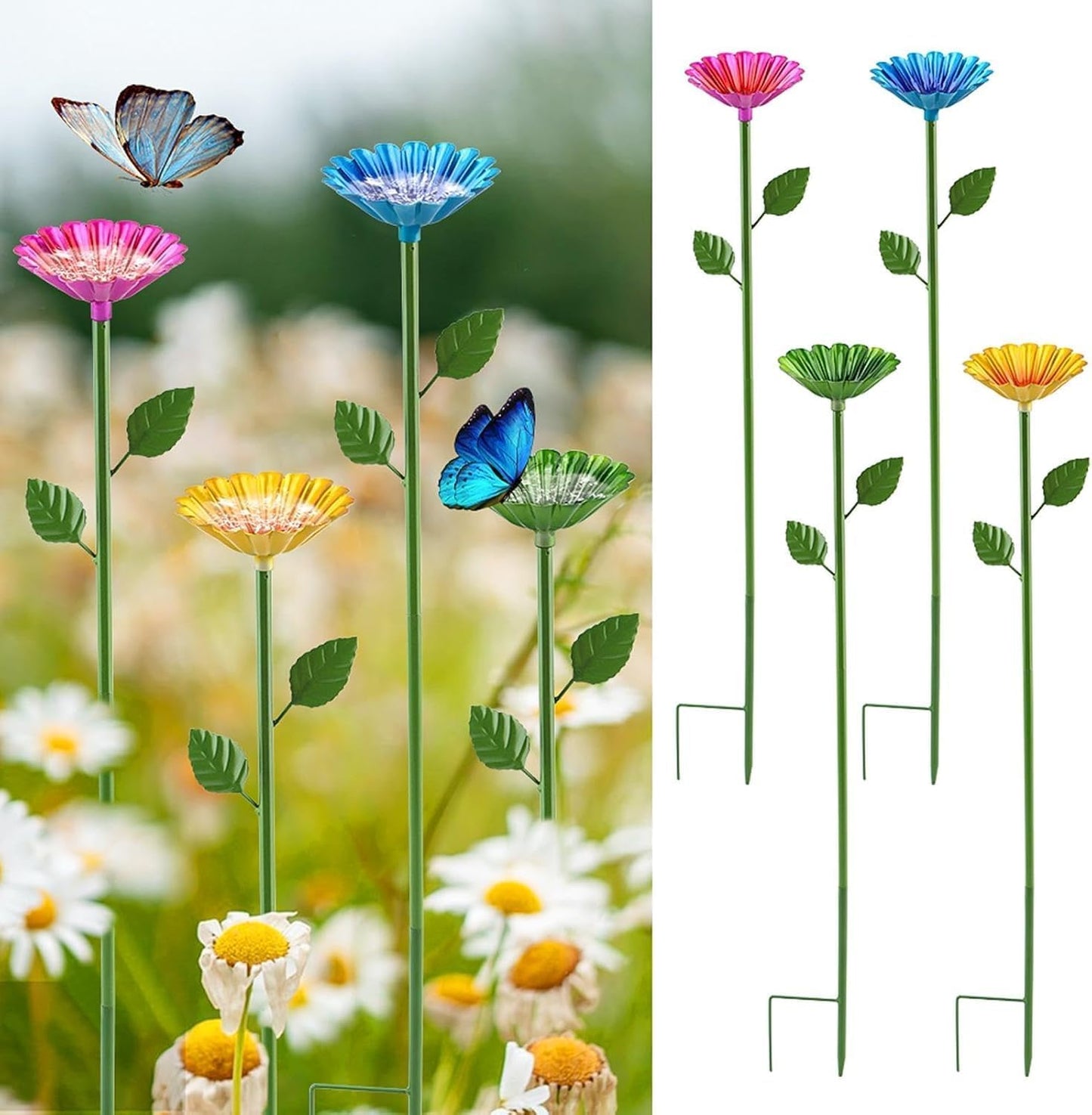Baños de abejas jardín con diseño flores 4 Pzas