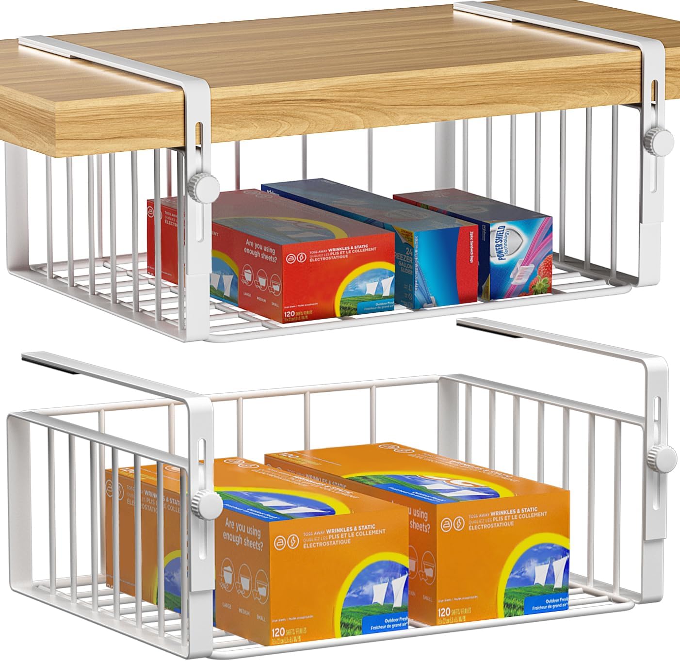2 Organiz. Canasta Colgante Ajustable Cocina