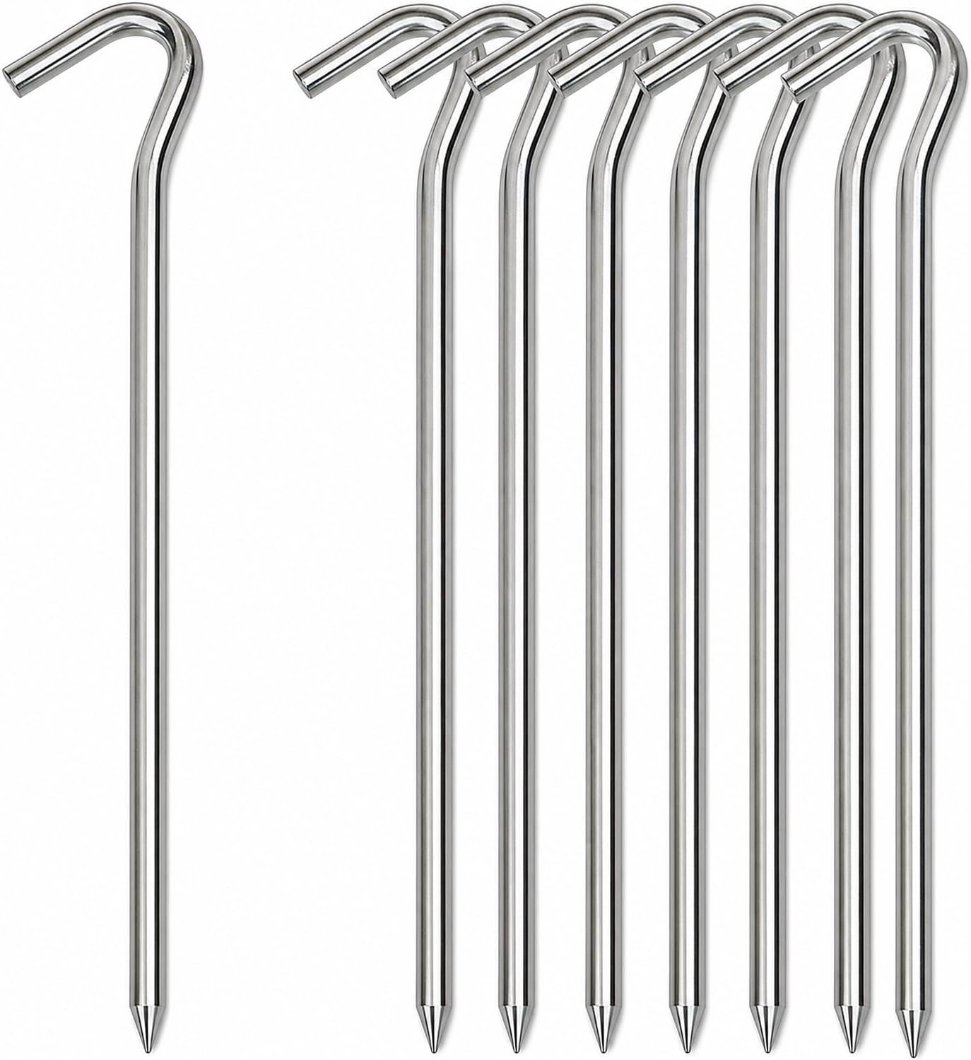 Estacas acampar 9pulg paquete 8 metal galvanizado patio jardín