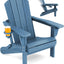 Silla Adirondack Plegable Ajustable con Portavasos HDPE
