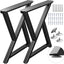 Patas de mesa metal negro 28x24" set 2