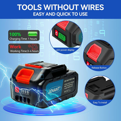 Batería litio 20V 4.0Ah para motosierra taladro clavadora