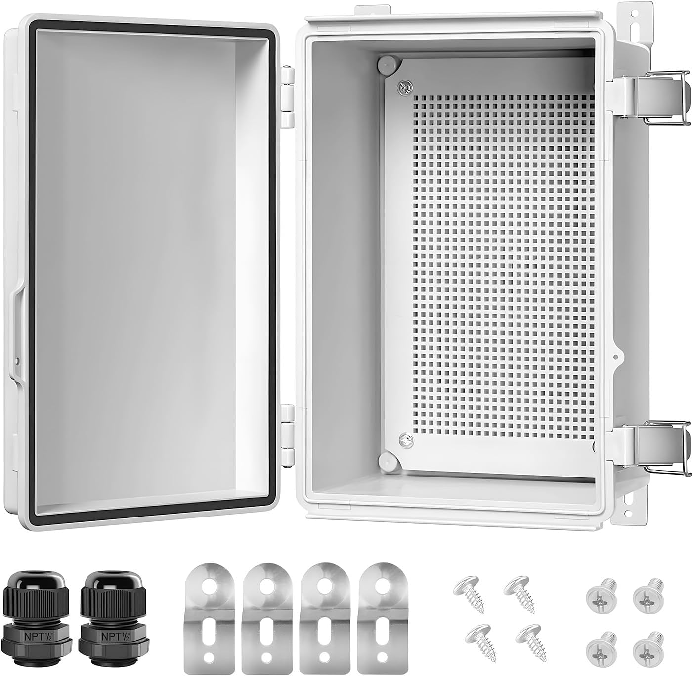 Caja eléctrica con tapa bisagra acero inox IP67