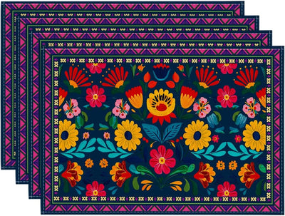 Set 4 Manteles Cinco de Mayo 12x18pulg Florales