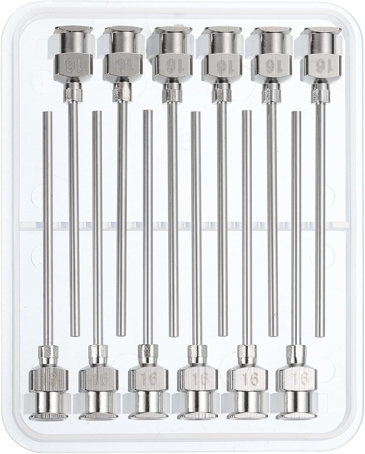 Puntas aguja acero inox 16ga 1.5pulg 12pzas