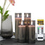 Velas LED vidrio sin llama control remoto 4 pzas gris