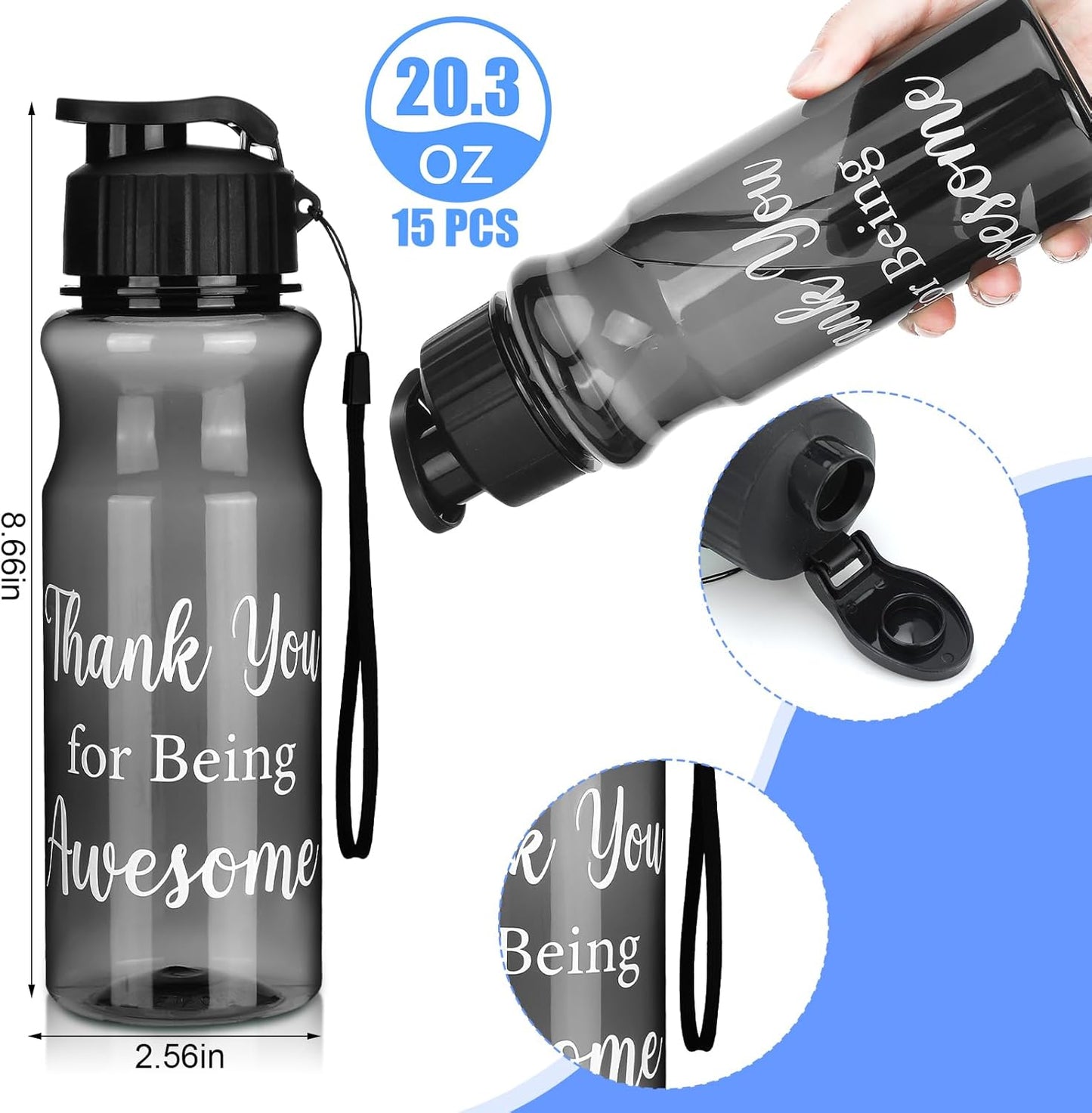 30 Botellas Agua Agradecimiento 20.3oz Regalo Empleados