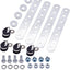 Kit soporte universal enfriador aceite motor metal plata