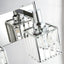 Luz de cristal para tocador de baño 3 luces cromada
