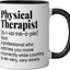 Taza Cerámica Humorística para Terapeuta Físico Negro/Blanco