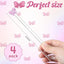 4 Cucharas Vidrio Reutilizables Lazo Rosa Decoración Boda
