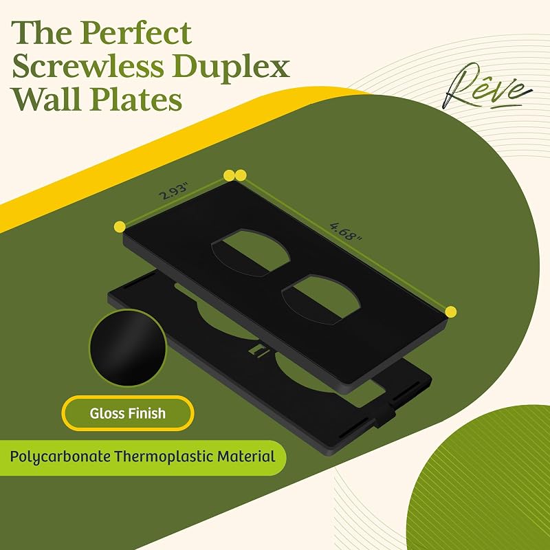 Placa pared dúplex segura para niños 4.68x2.93pulg