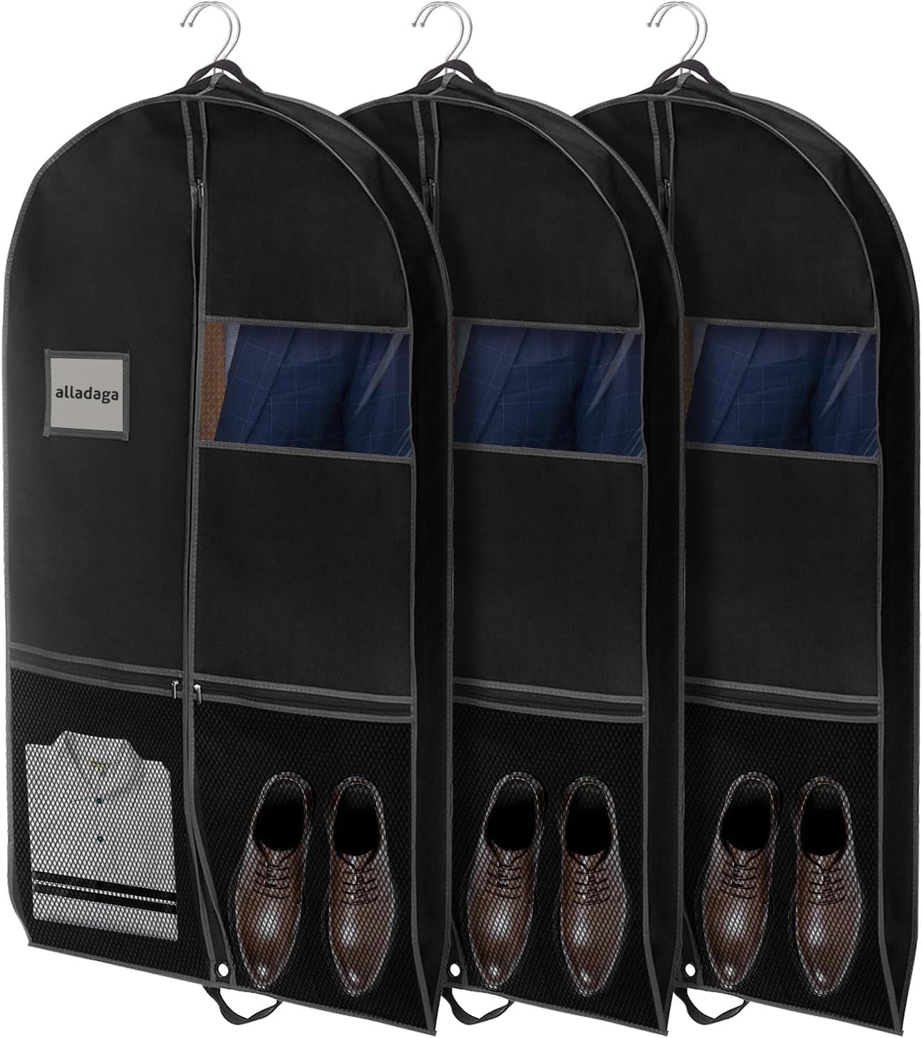 3 Pzas Bolsas Lona para Viaje 43" Almacenamiento Ropa