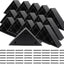 16 Pzas Patas Sofá Plástico Triangulares Negro 1.65pulg
