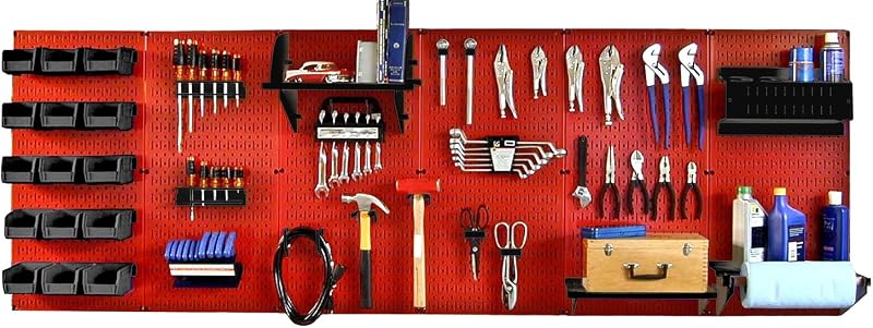 Organiz. herramientas pared panel perforado metal 30-wrk-800