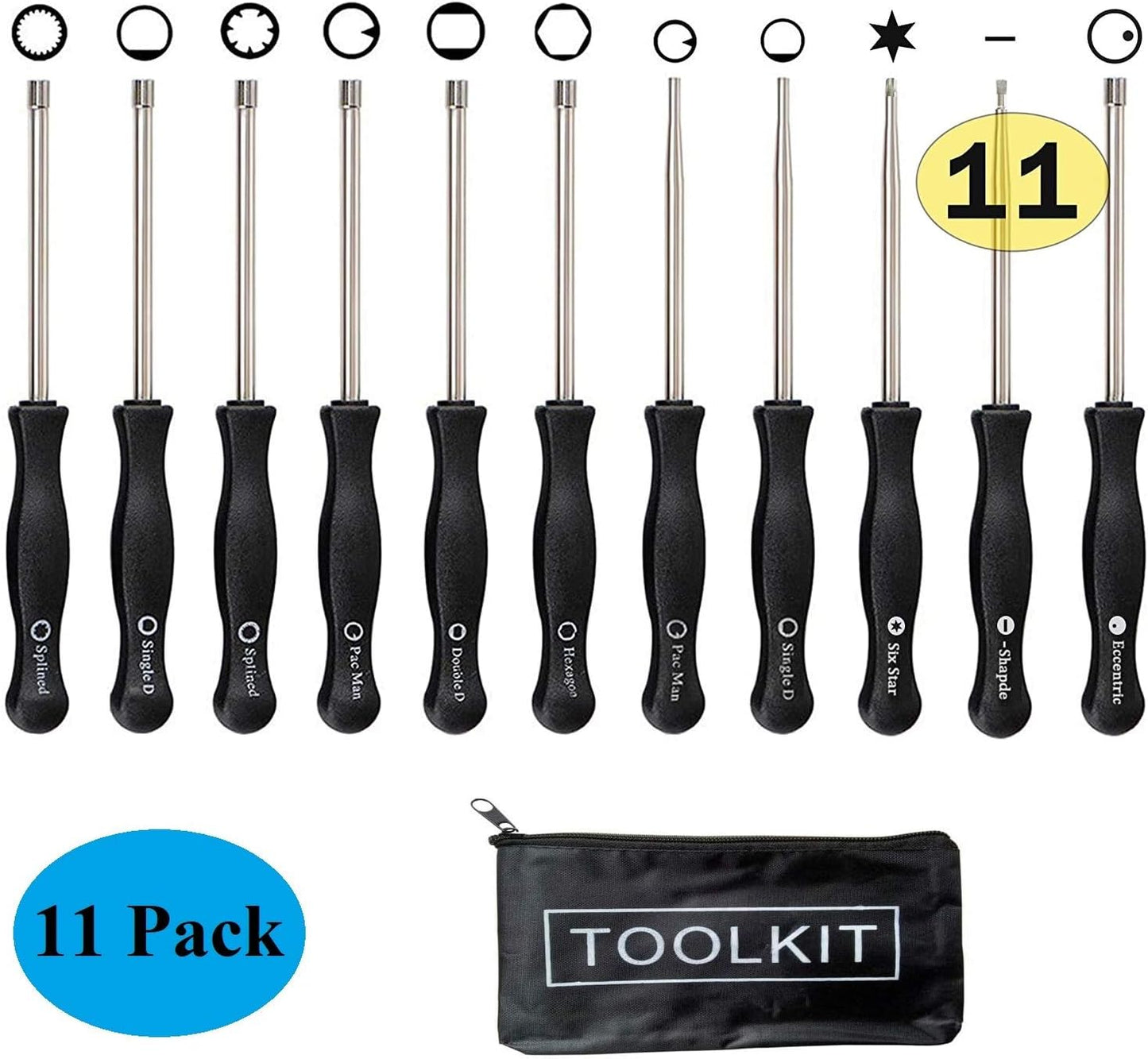 Kit 11 herramientas ajuste carburador motor 2 ciclos