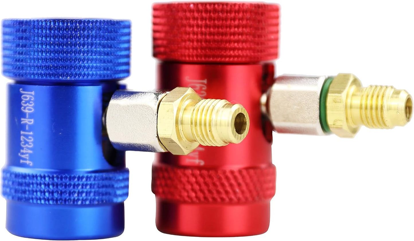 Adaptador A/C R1234yf con grifo lata y kit removedor núcleo