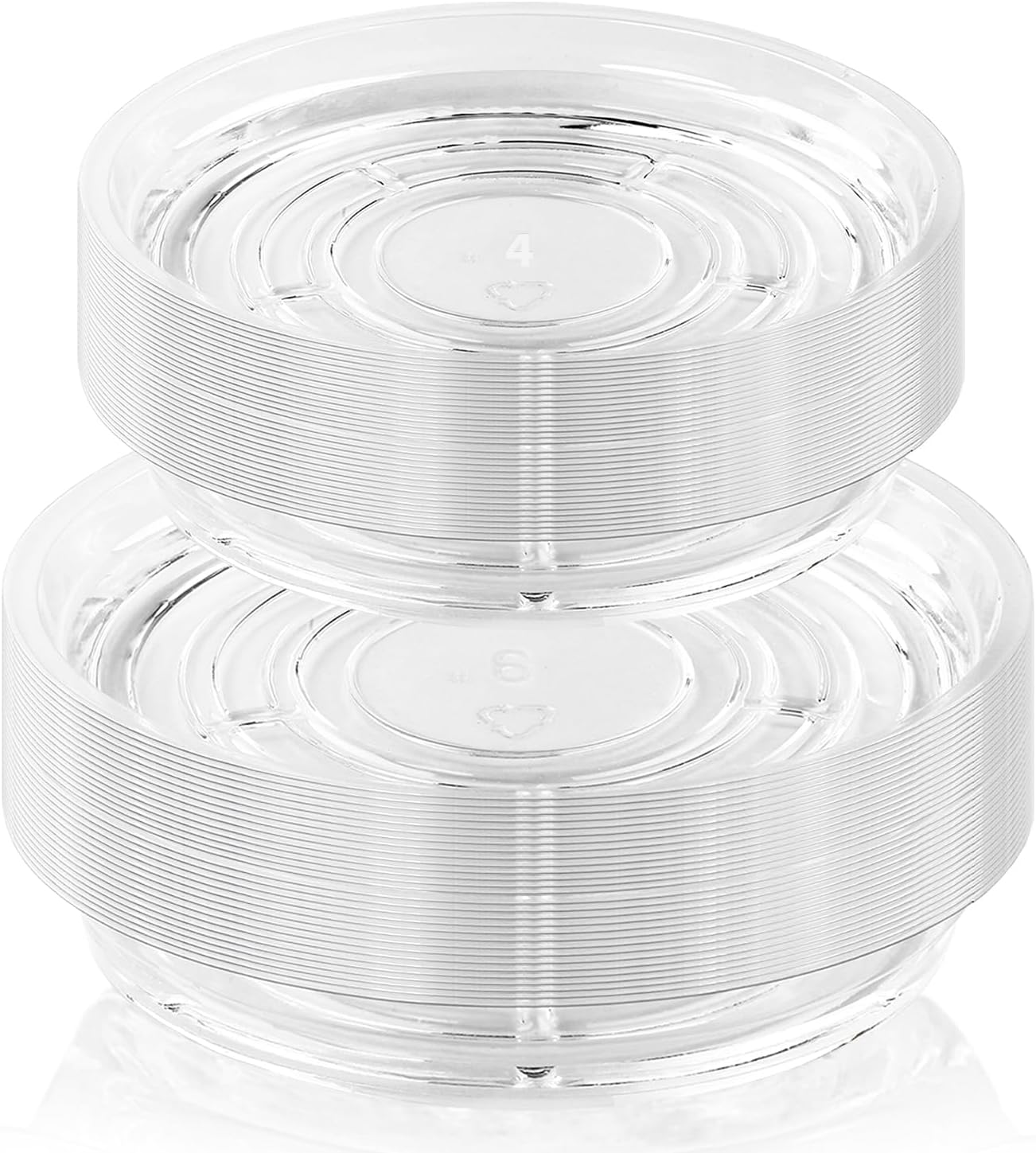 60 Platillos Transparentes para Macetas 4y6" Interiores