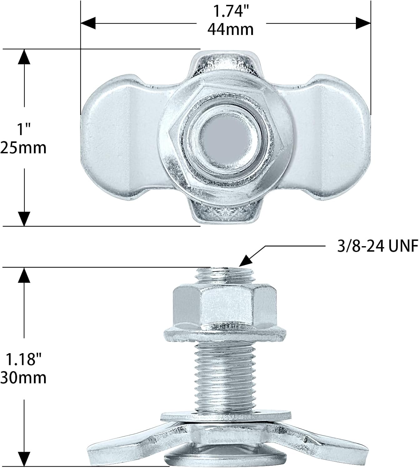 Perno roscado en L con carril para cama de camión set 10