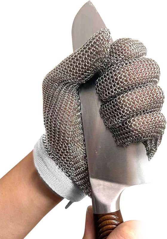 Guante malla A9 resistente cortes acero inox