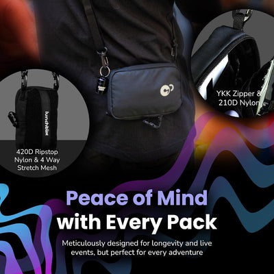 Bolso antirrobo para teléfono con cartera integrada negro