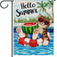 Bandera jardín gato sandía hello summer 12x18pulg