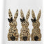 Toallas cocina estampado leopardo y conejo Pascua