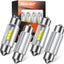 Bombillas LED DE3423 1.42" 6500K blanco interior auto set 4