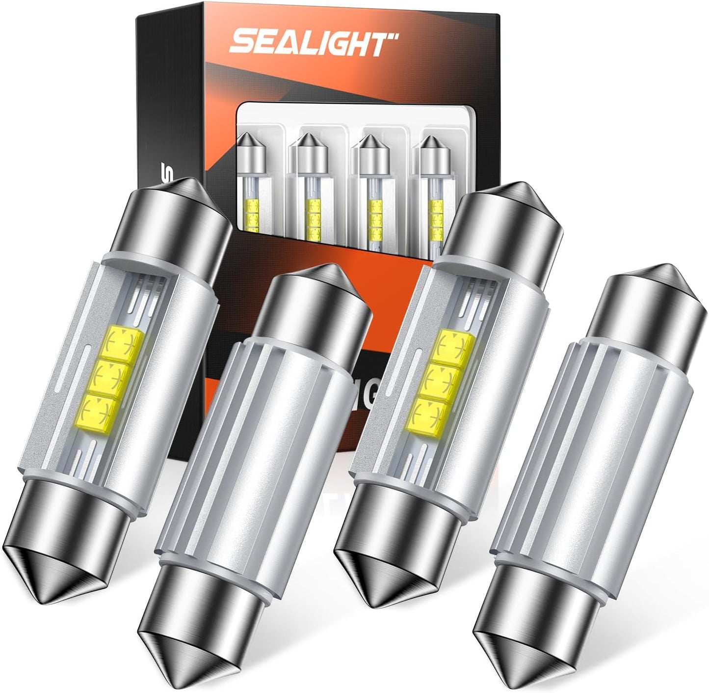 Bombillas LED DE3423 1.42" 6500K blanco interior auto set 4