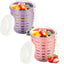 Vaso plástico para frutas con tapa y tenedor 20oz sin BPA