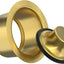 Brida drenaje fregadero con tapón 3.5" cepillado dorado