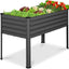 Cama jardín elevada galvanizada 48x24x30pulg metal patio balcón