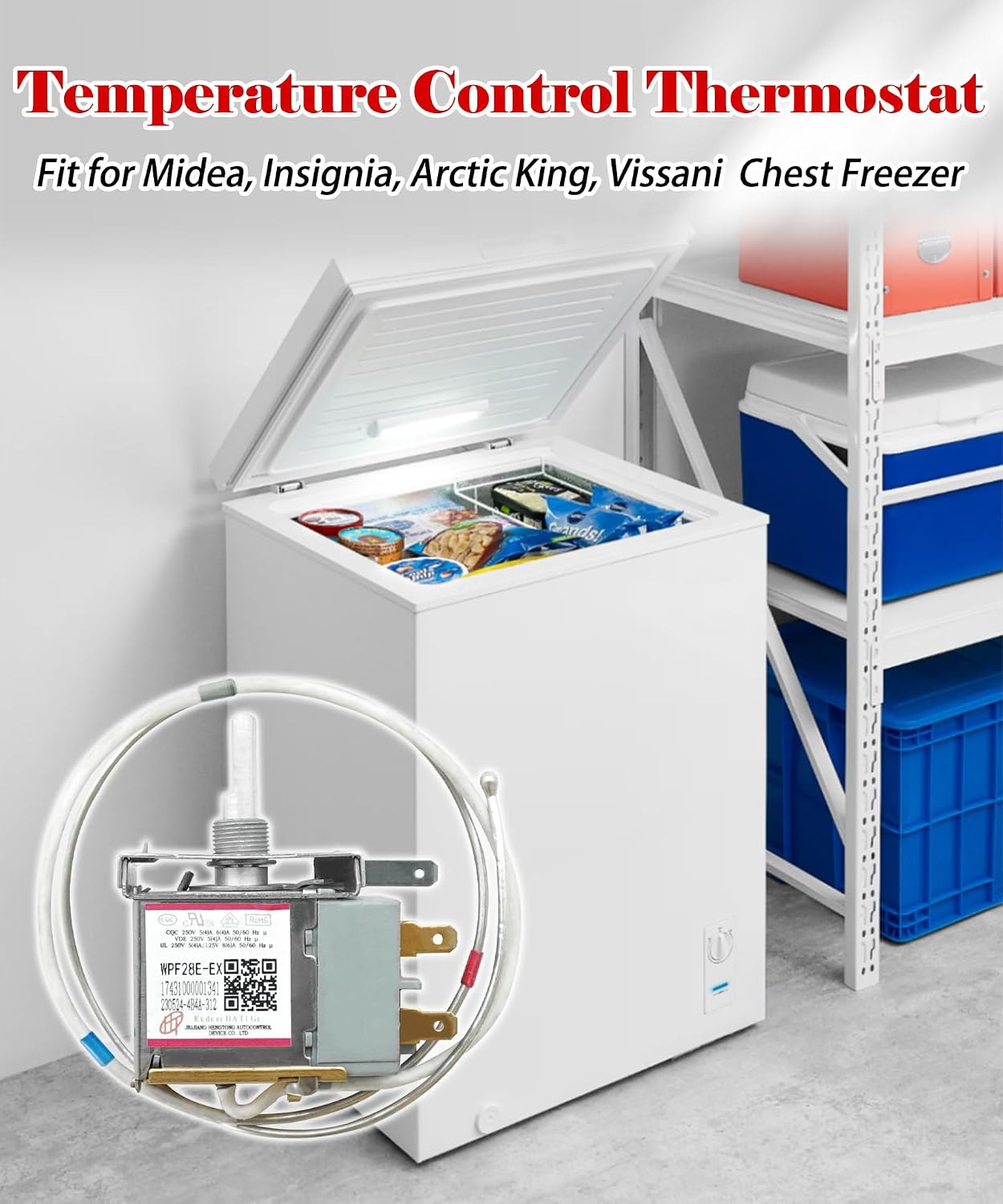 Termostato para congelador Midea Arctic King 2PinWPFE28L-L