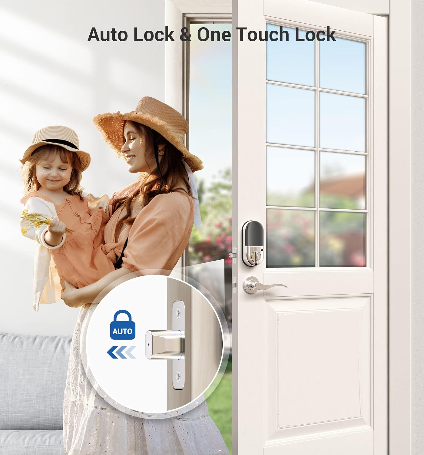 Cerradura inteligente puerta control app níquel