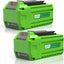 2 Baterías Repuesto 7500mAh para GreenWorks 40V G-MAX 20642